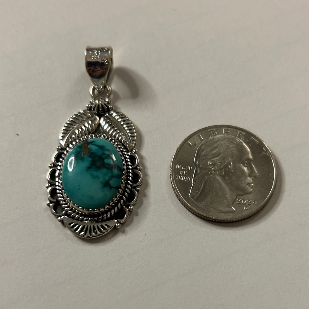 Sterling Silver and Turquoise Pendant
